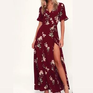 Lulus wrap maxi dress